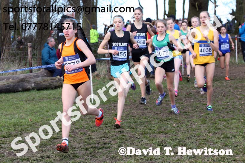 Girls under-15s 2019 British Athletics Inter Counties Cross Country, Prestwood Hall, Loughborough. Photo:  David T. Hewitson/Sports for All Pics